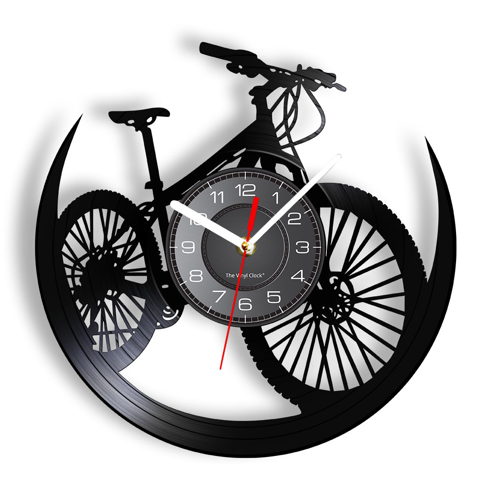Mountain Biking Events - Настенные часы с виниловым альбомом, украшение