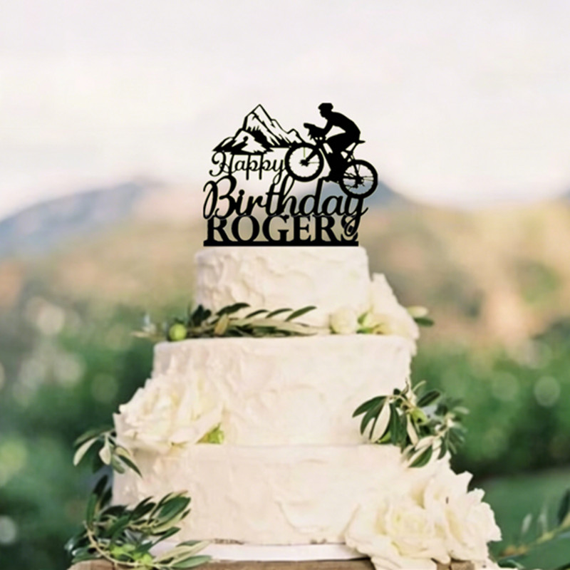 Mountain Biking Events - Персонализированный топпер для торта в виде